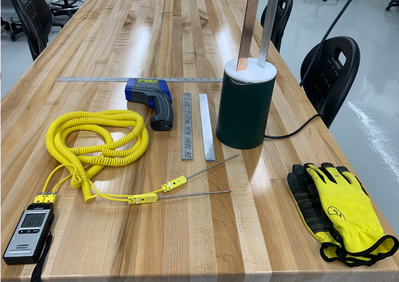 Heat Transfer Fin Experiment Setup